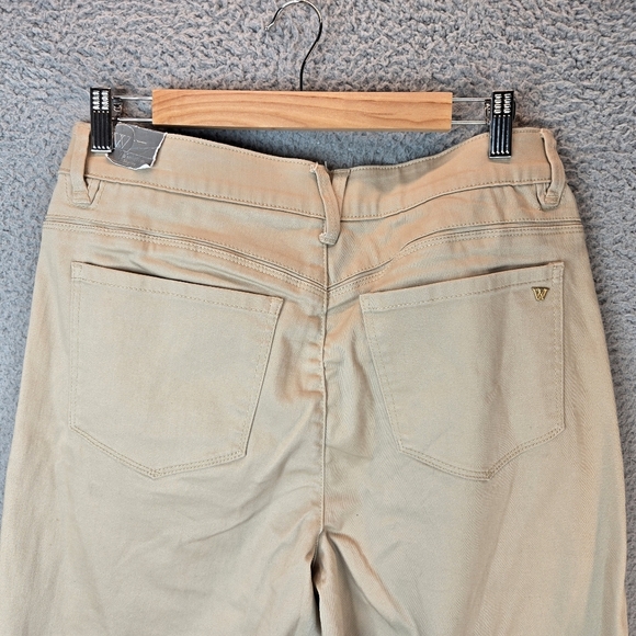 Wit & Wisdom "AB"Solution Skyrise Pants Sz 12 Beige High Rise Wide Leg Casual - Picture 9 of 14